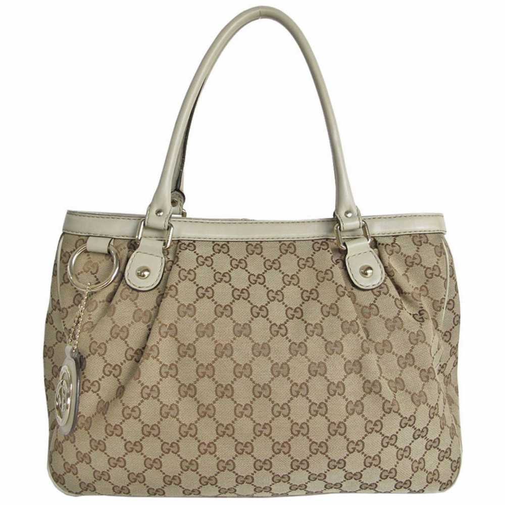 Gucci Gg Canvas Beige Canvas Handbag (Pre-Owned) - image 1