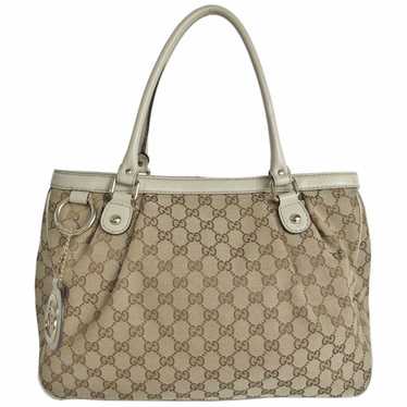 Gucci Gg Canvas Beige Canvas Handbag (Pre-Owned) - image 1