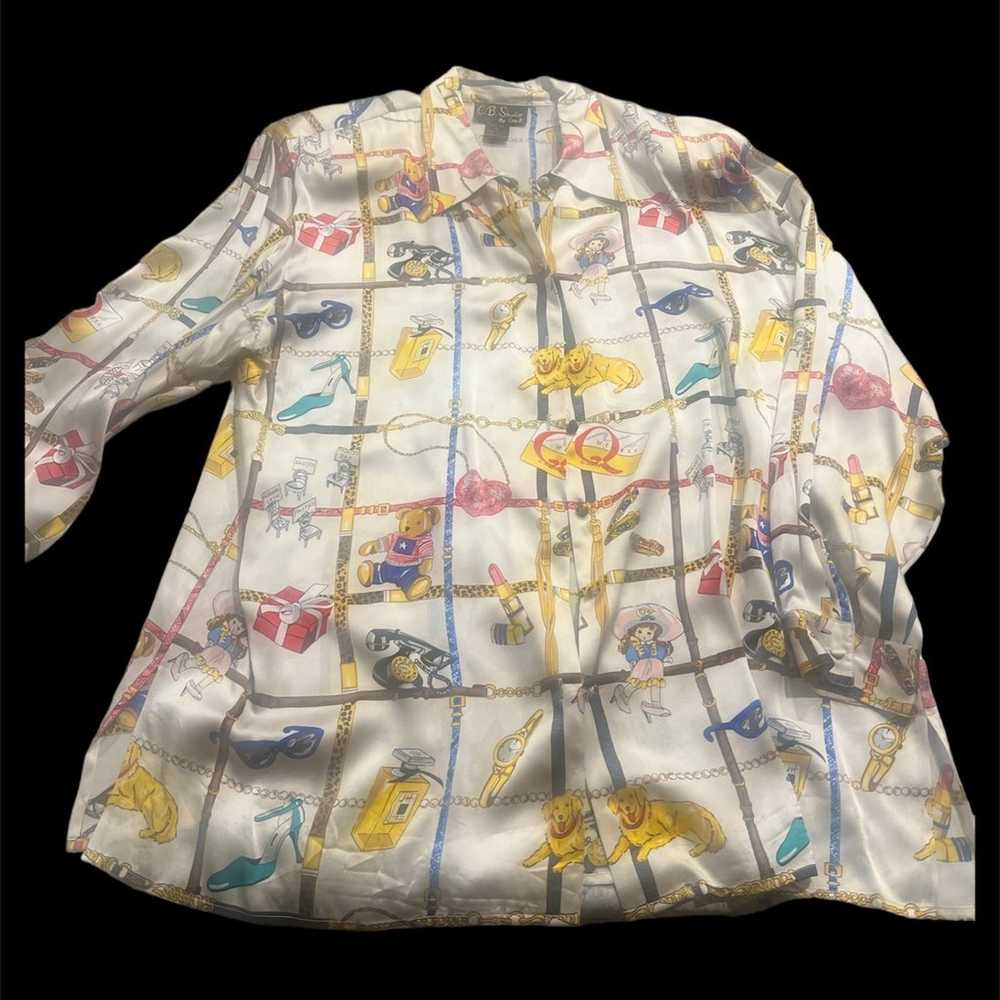 Vintage Silk Blouse Womens XL - image 1