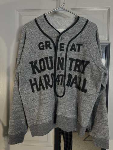 Kapital Kapital Baseball Henley Sweatshirt