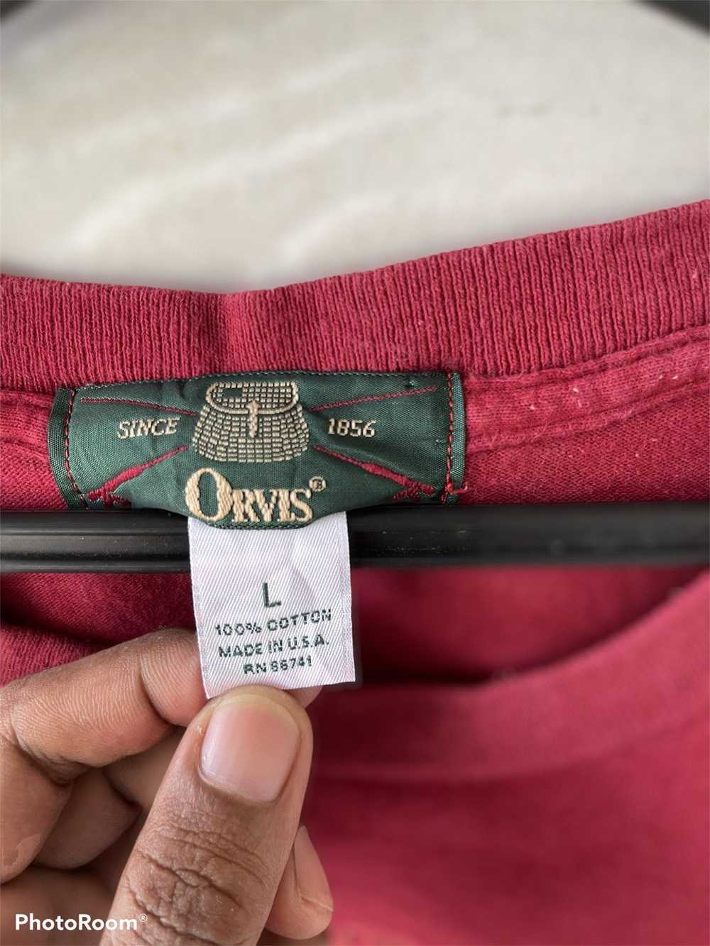 Orvis × Vintage VINTAGE ORVIS 80s RED SIZE L TEE … - image 3