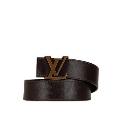 Brown Louis Vuitton LV Initiales Leather Belt - image 1