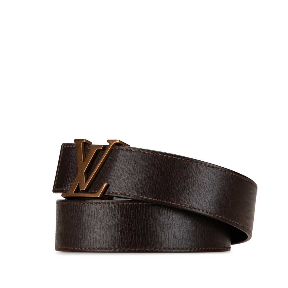 Brown Louis Vuitton LV Initiales Leather Belt - image 2