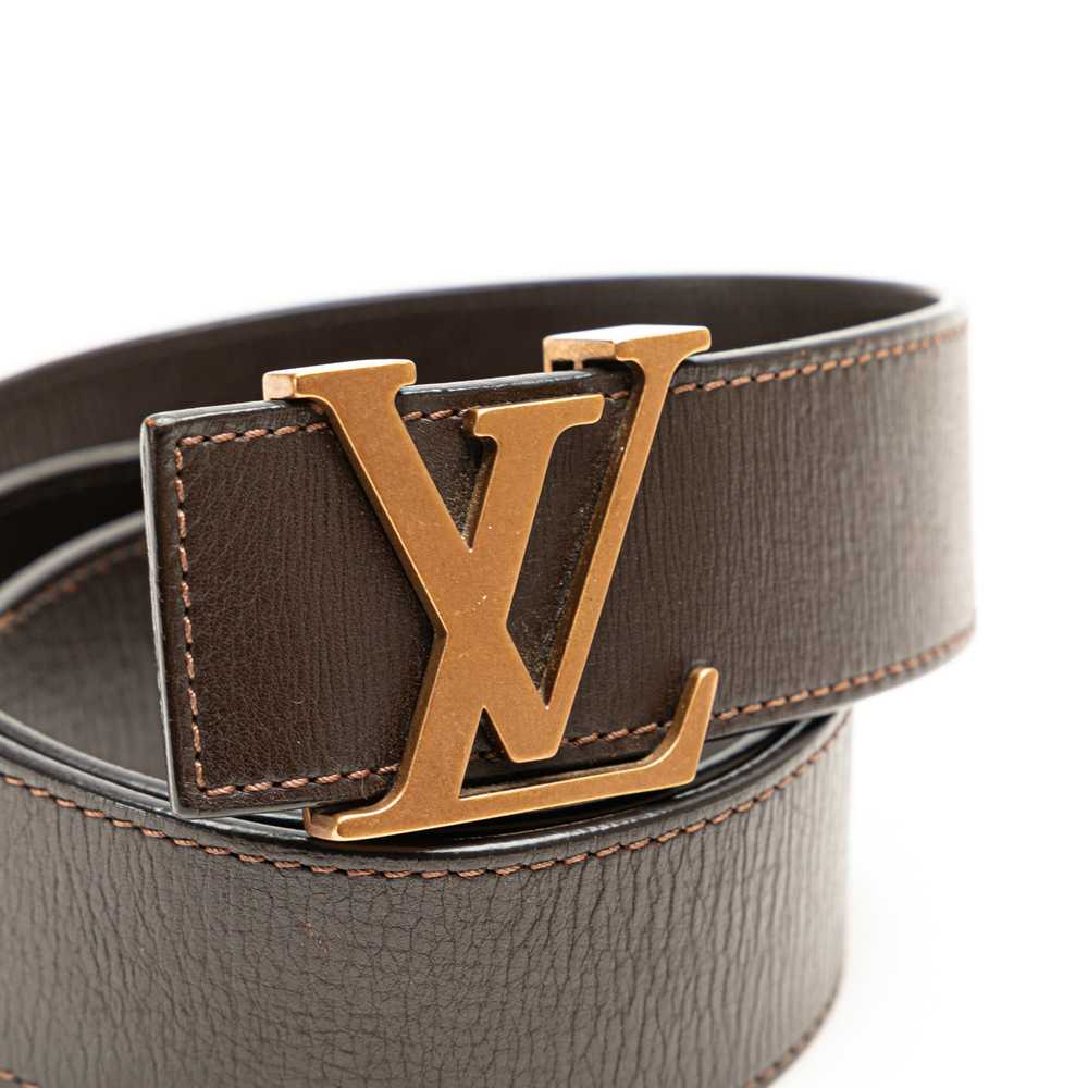 Brown Louis Vuitton LV Initiales Leather Belt - image 4