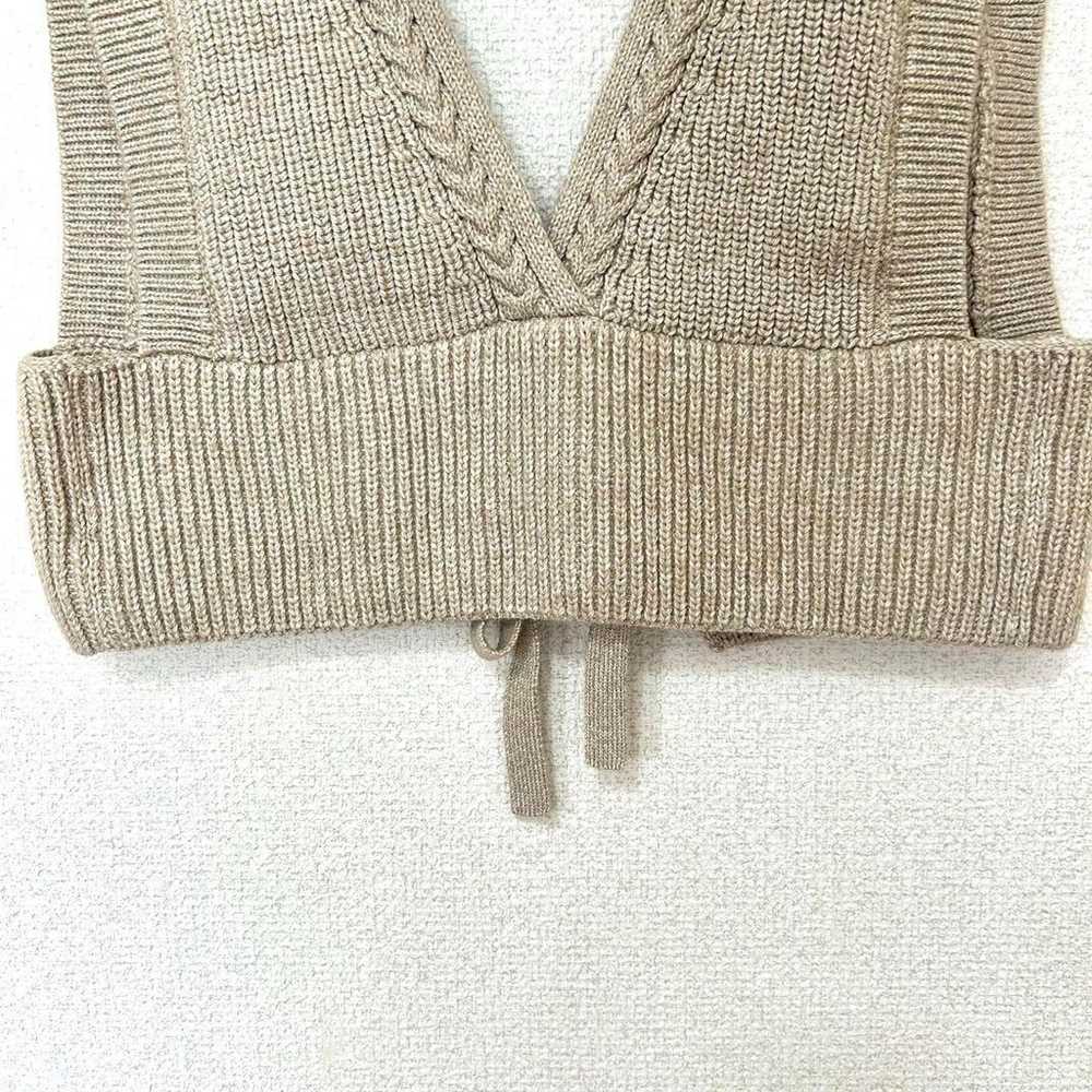 【GU】M Bustier 2WAY Melange Knit Bustier Ribbon Be… - image 3