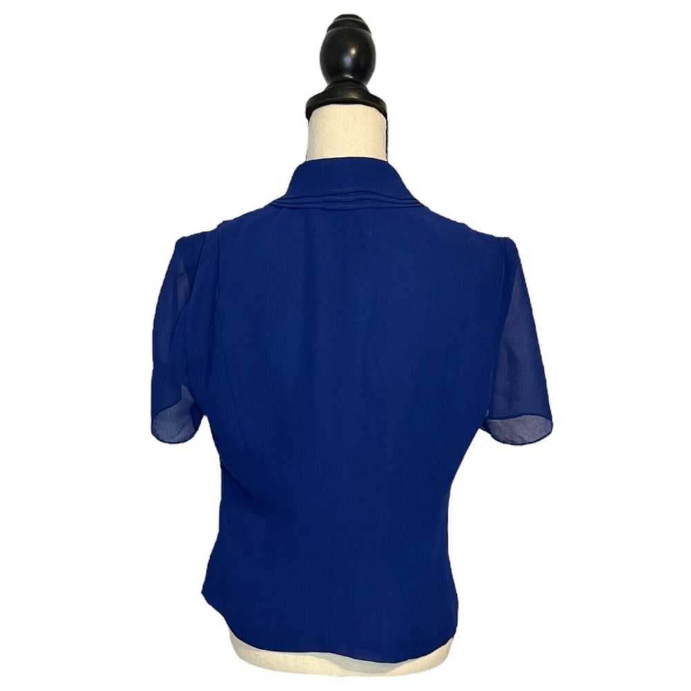 Danny & Nicole Royal Blue Size 8 Short Sleeve But… - image 3