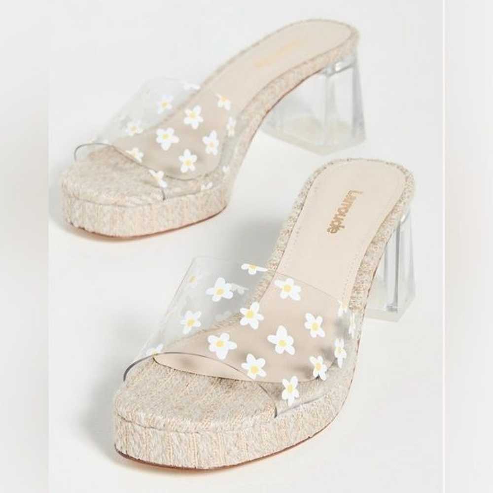 Larroude | Jenn Lucite Sandals Daisy Sz 8 - image 1