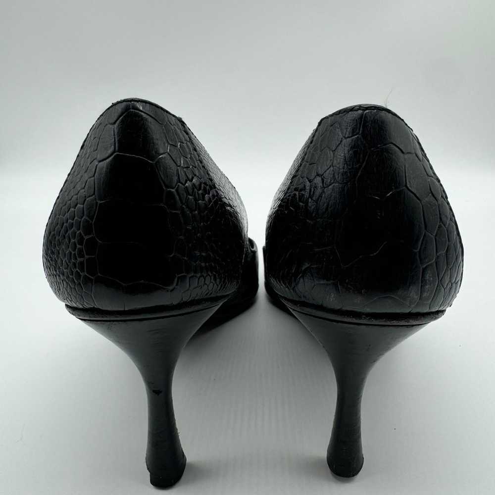 Authentic Gucci Black Crocodile Closed Toe Pumps … - image 5