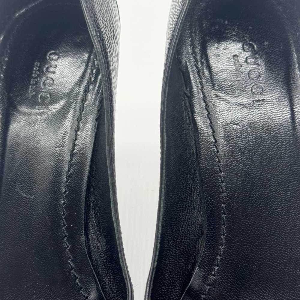 Authentic Gucci Black Crocodile Closed Toe Pumps … - image 7