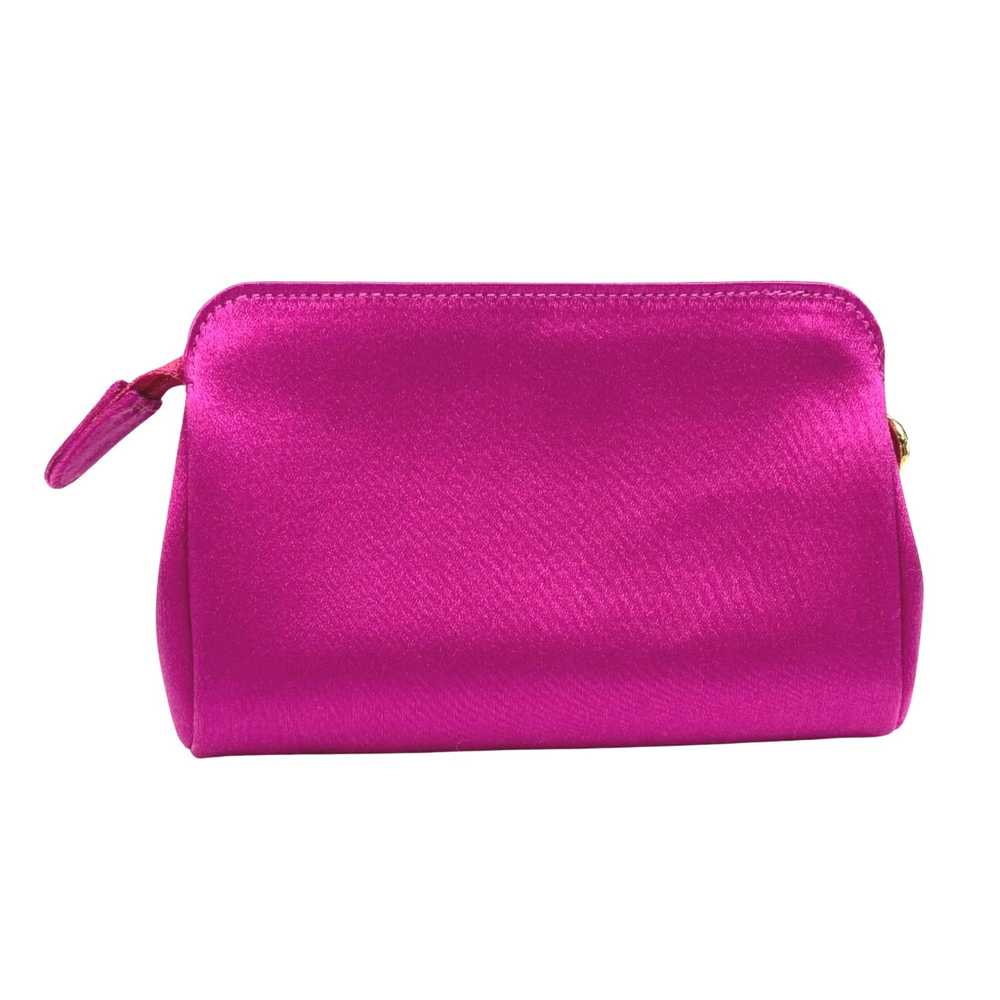 Chanel Logo Cc Pink Velvet Clutch Bag (Pre-Owned) - image 2