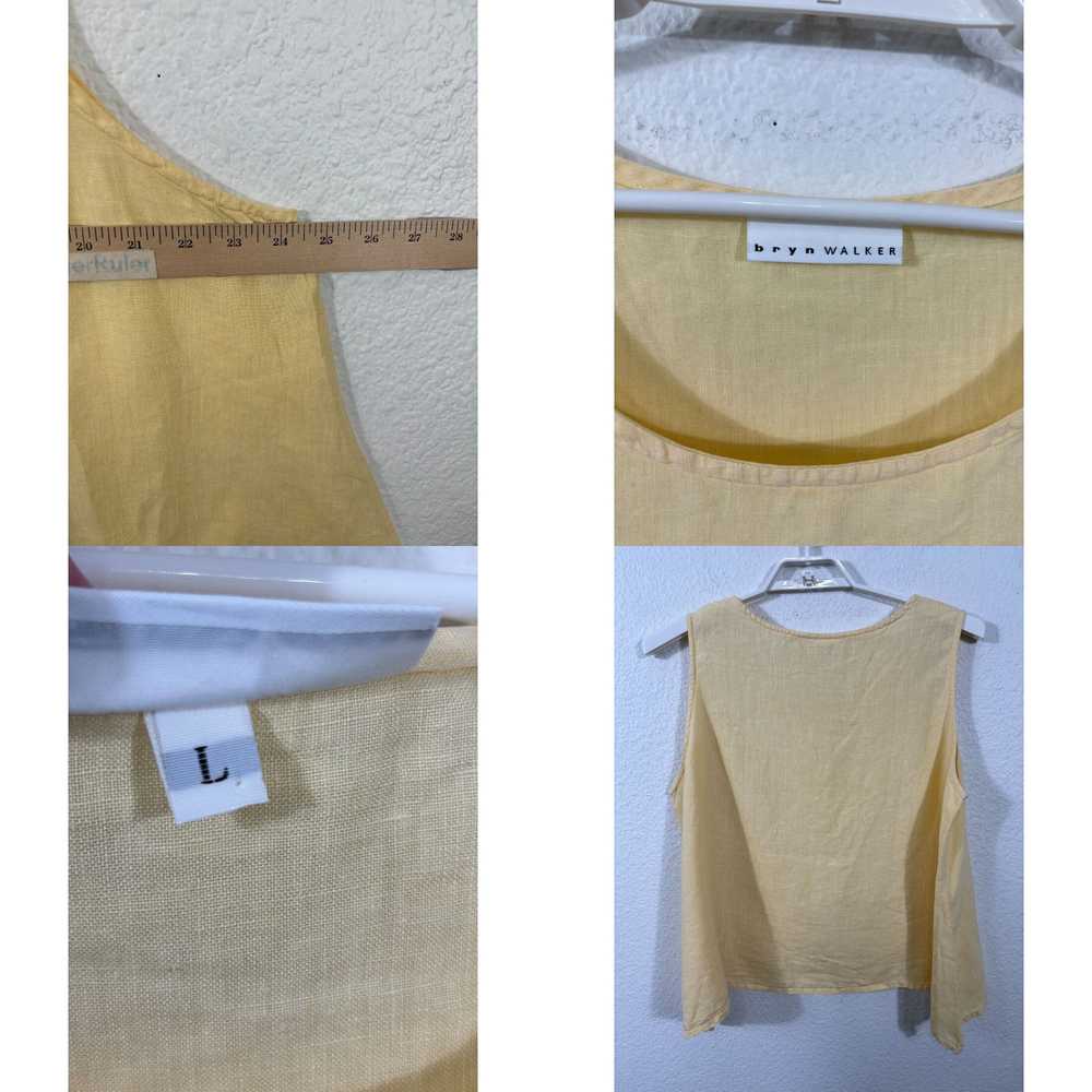 Vintage Bryn Walker Tank Top Womens Large Yellow … - image 4