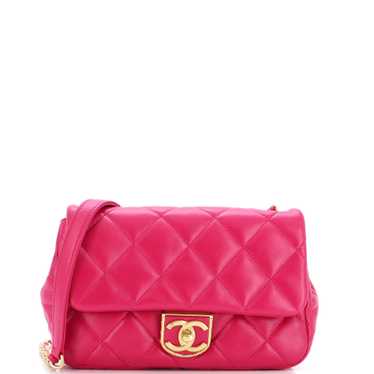 CHANEL Quilt Metal Edge CC Flap Bag Quilted Lambs… - image 1