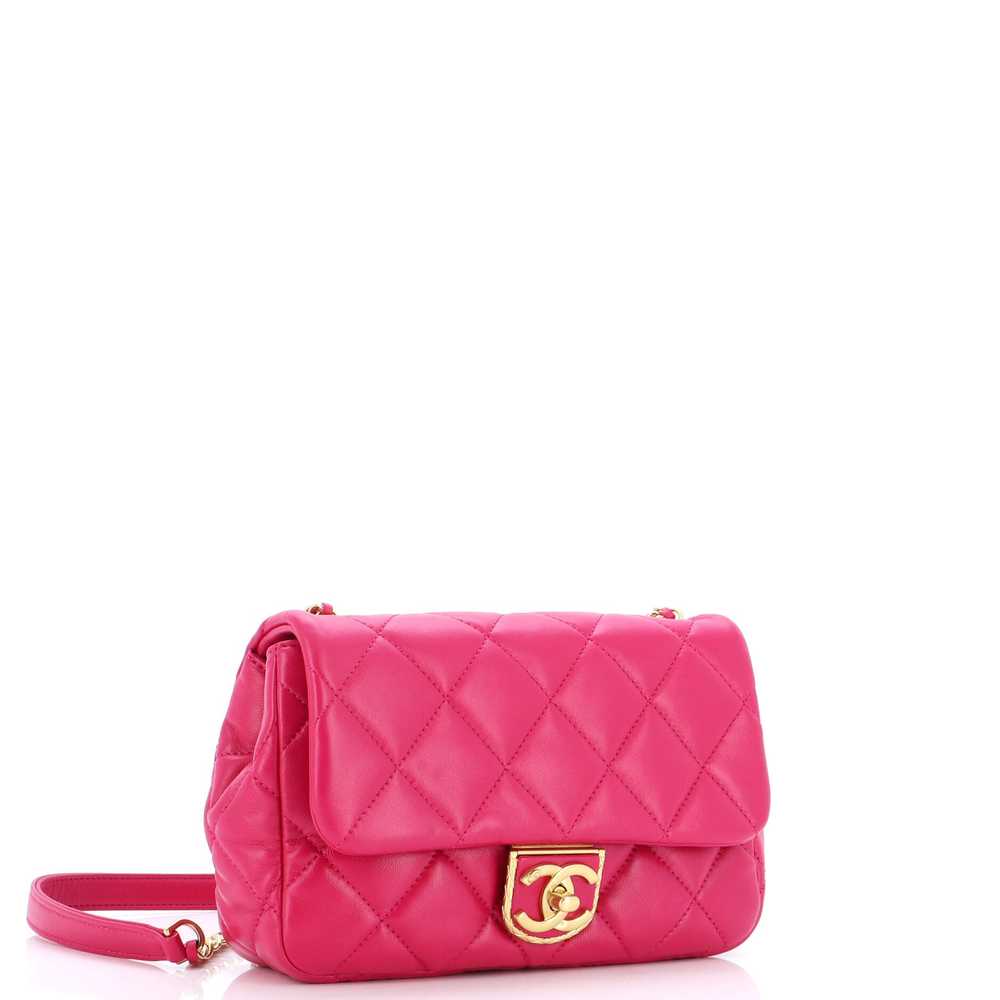 CHANEL Quilt Metal Edge CC Flap Bag Quilted Lambs… - image 2