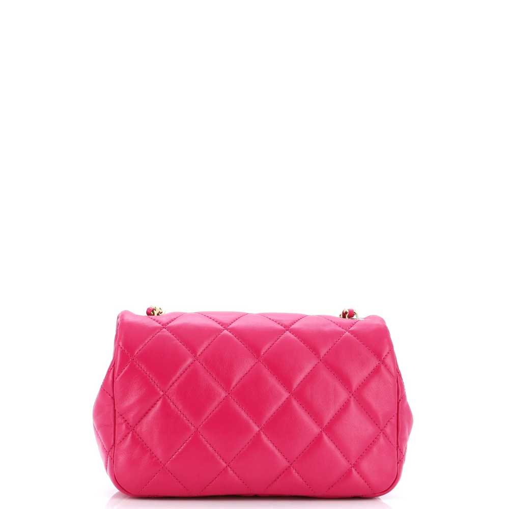 CHANEL Quilt Metal Edge CC Flap Bag Quilted Lambs… - image 3