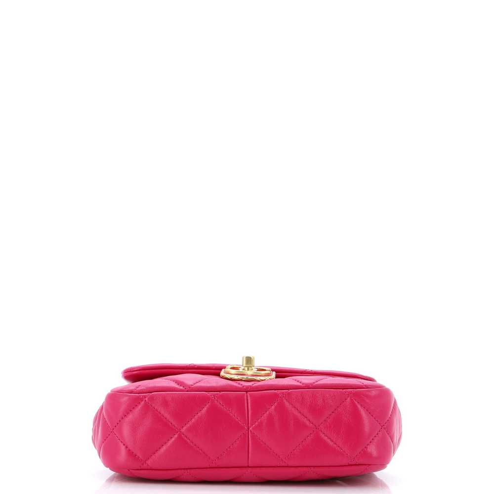 CHANEL Quilt Metal Edge CC Flap Bag Quilted Lambs… - image 4