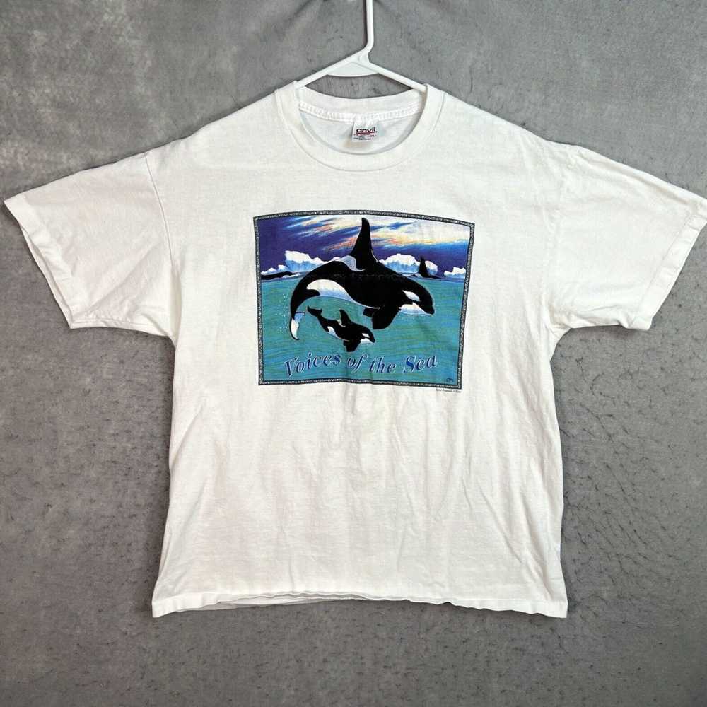 Vintage Vintage 90s Human I Tees Orca Killer Whal… - image 1