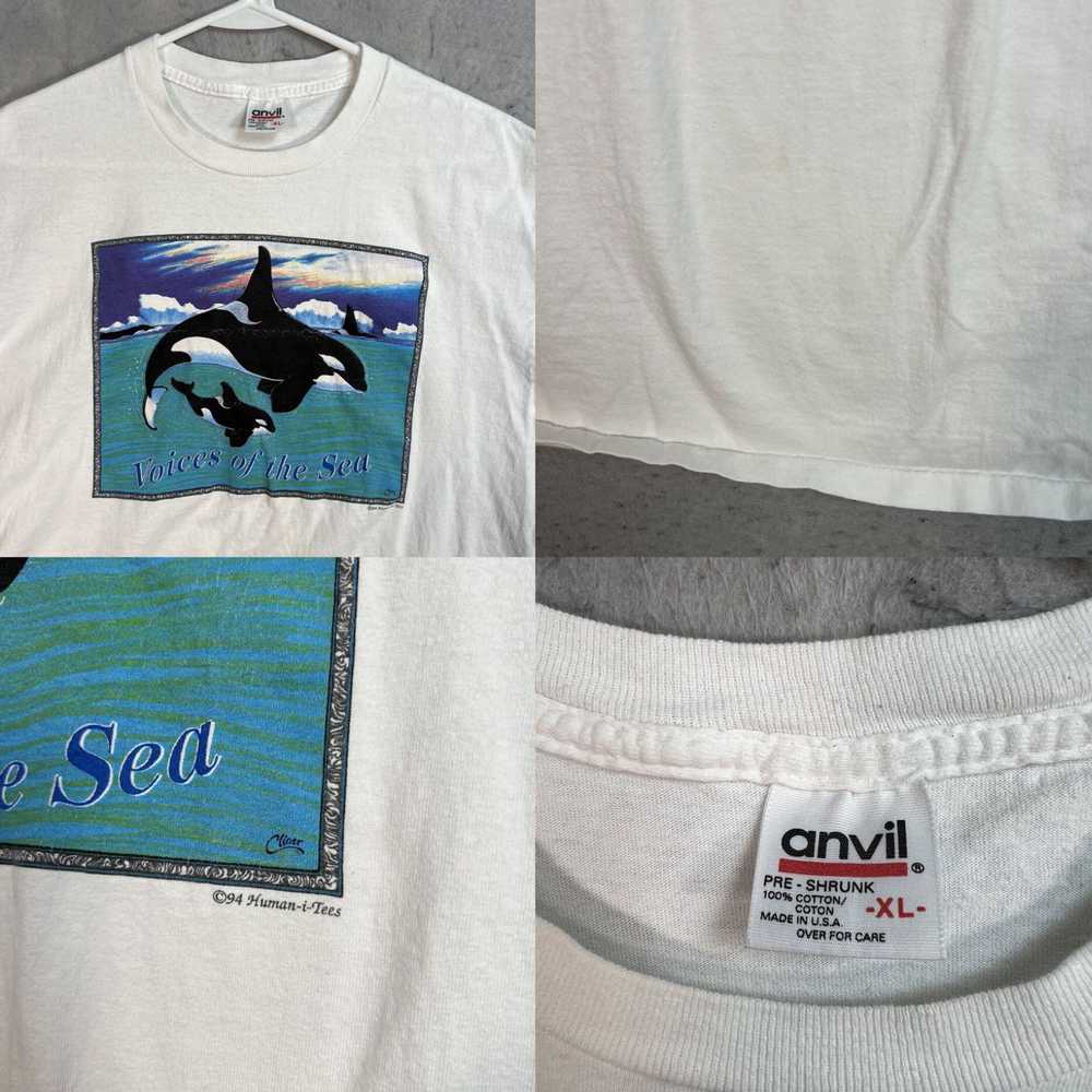 Vintage Vintage 90s Human I Tees Orca Killer Whal… - image 4