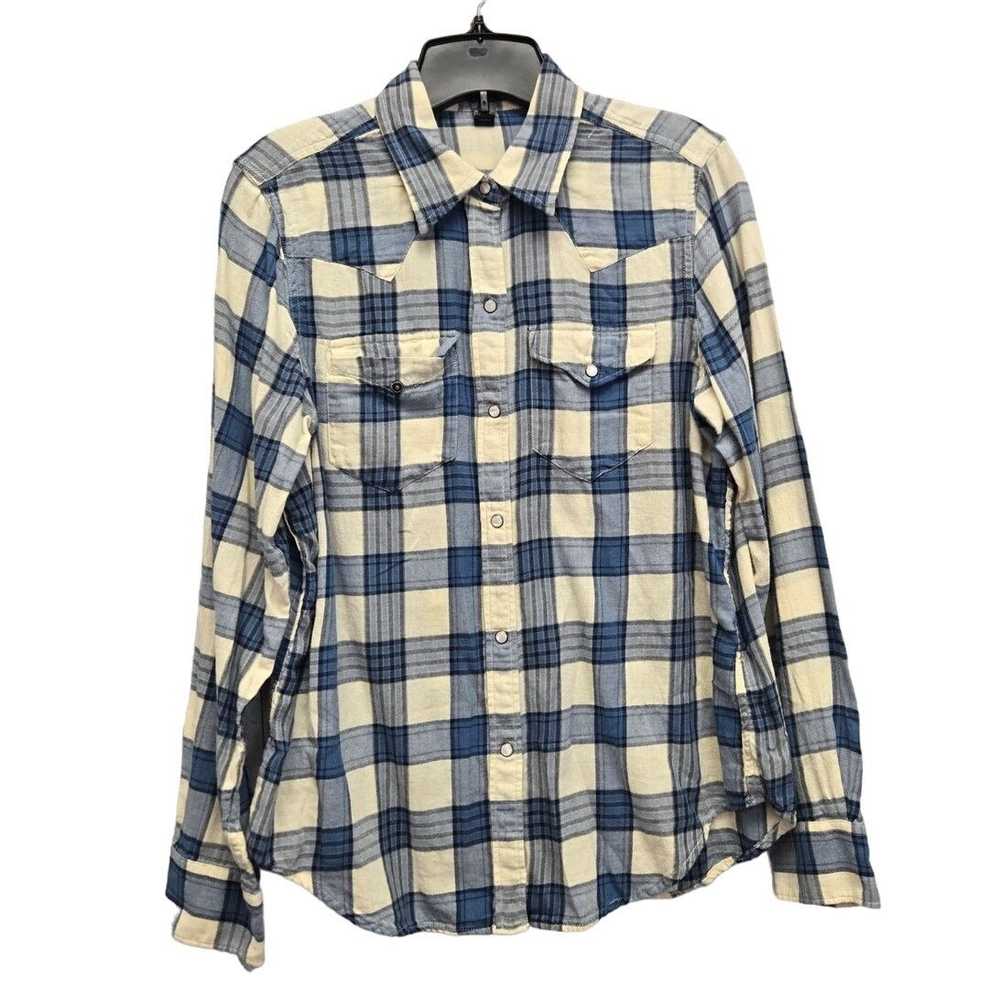 Chaps Chaps Mens Medium Long Sleeve Plaid Pearl S… - image 1