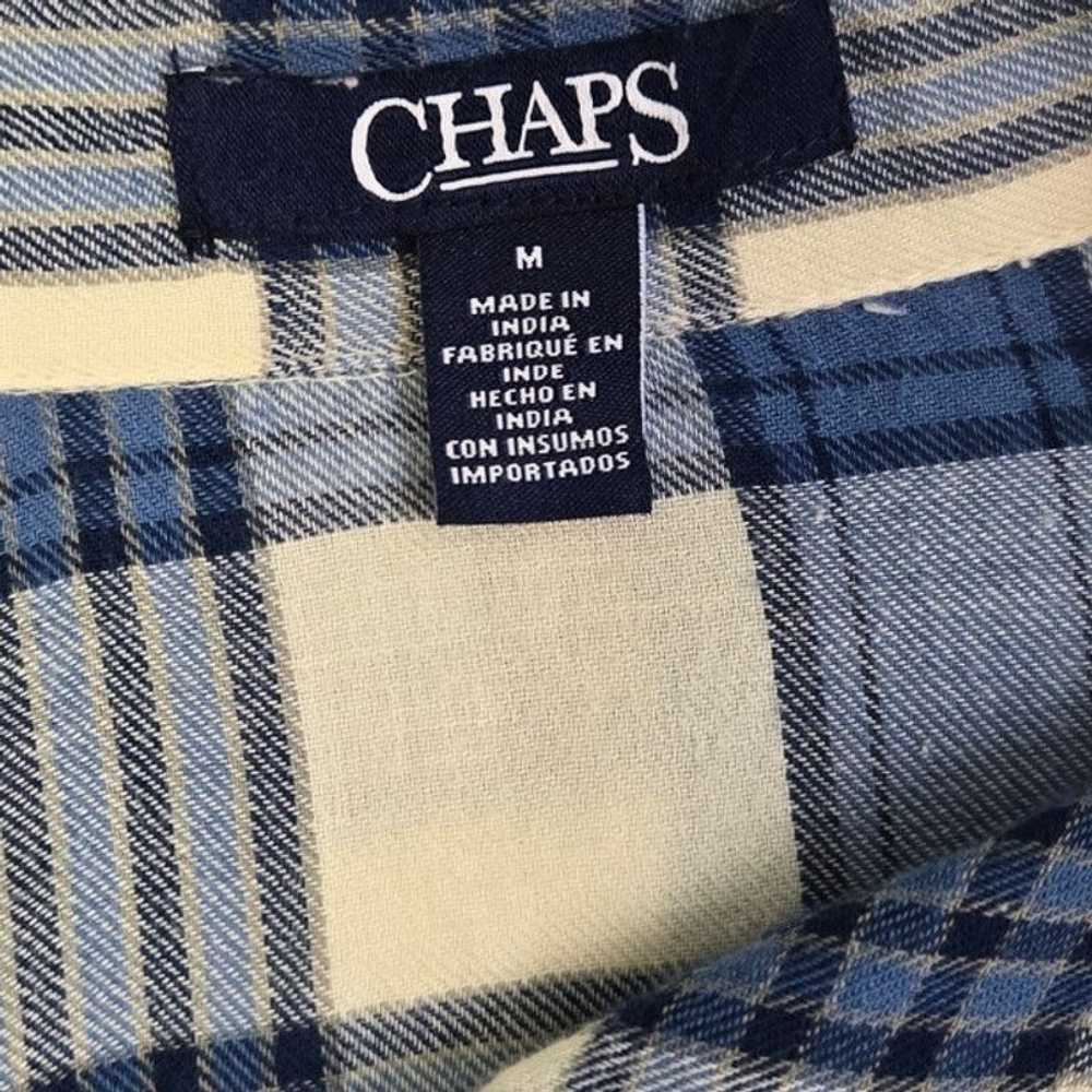 Chaps Chaps Mens Medium Long Sleeve Plaid Pearl S… - image 4