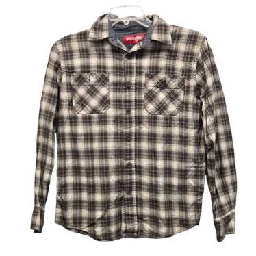 Wrangler Wrangler Mens Small Cotton Plaid Long Sl… - image 1