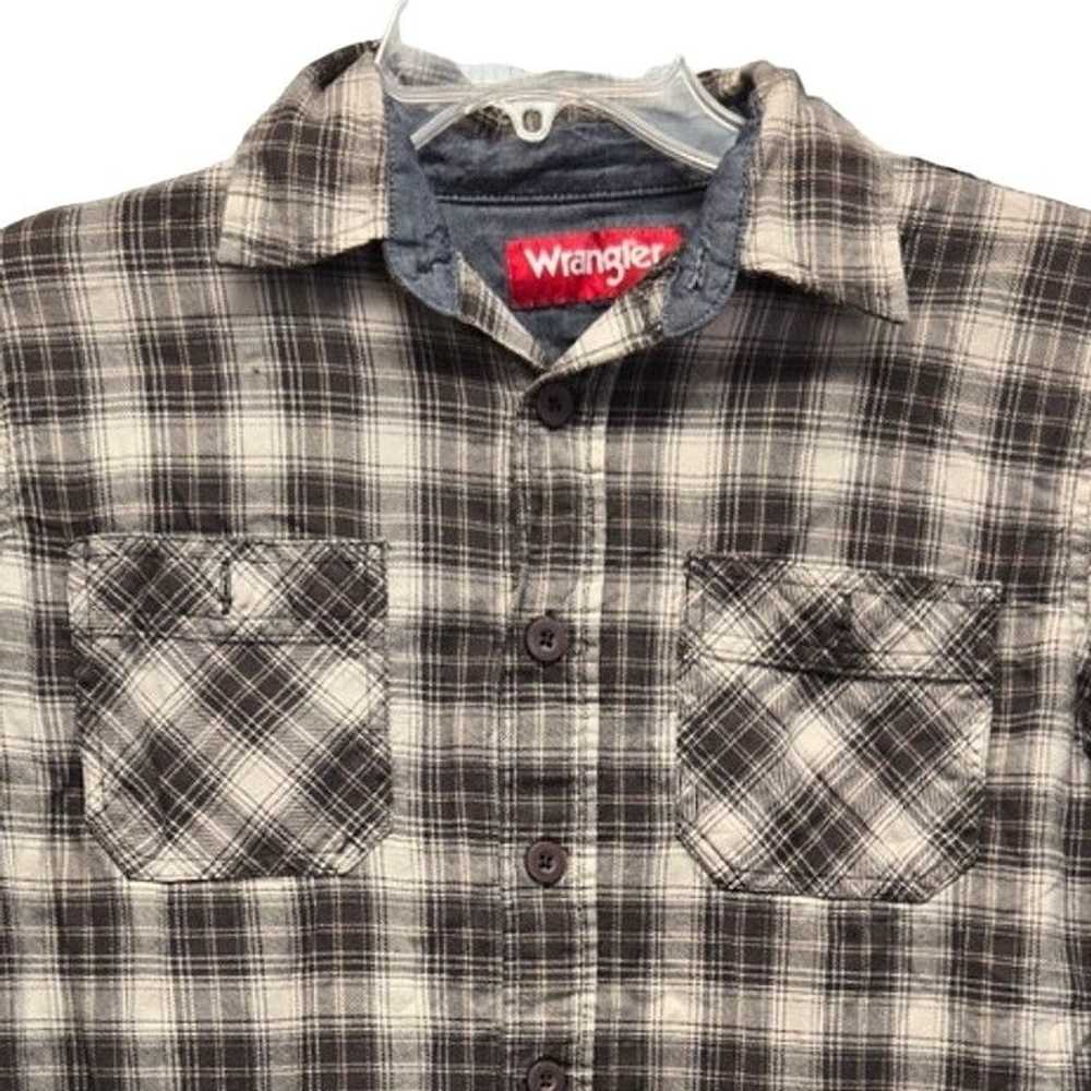 Wrangler Wrangler Mens Small Cotton Plaid Long Sl… - image 2