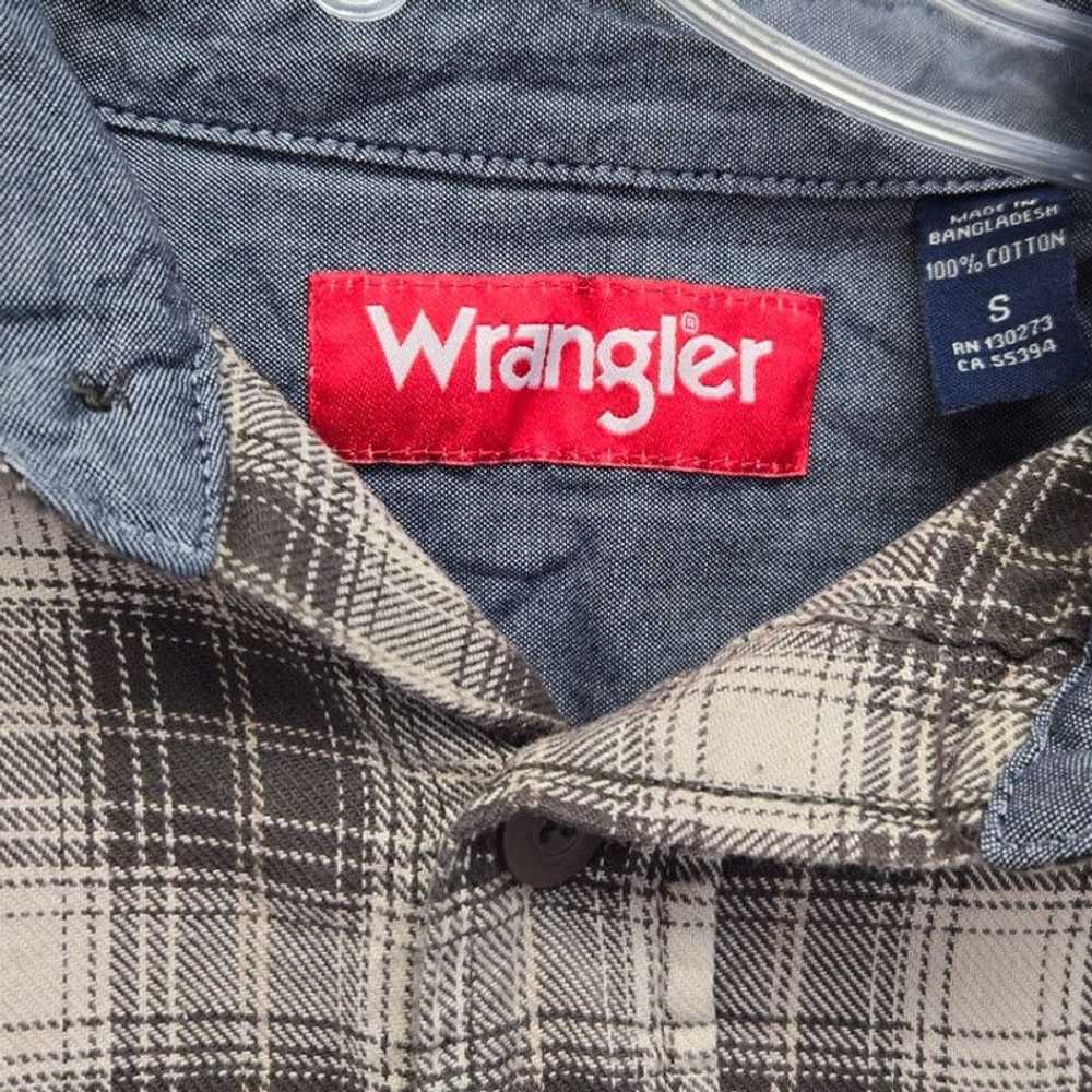 Wrangler Wrangler Mens Small Cotton Plaid Long Sl… - image 3