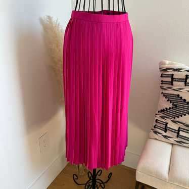 J.Crew JCREW Fuchsia Pink Pleated Plisse Chiffon M