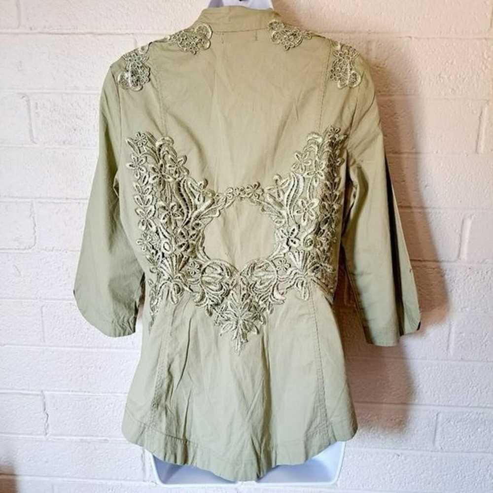 VTG Oriental Embroidered Button-Down Blouse - image 2