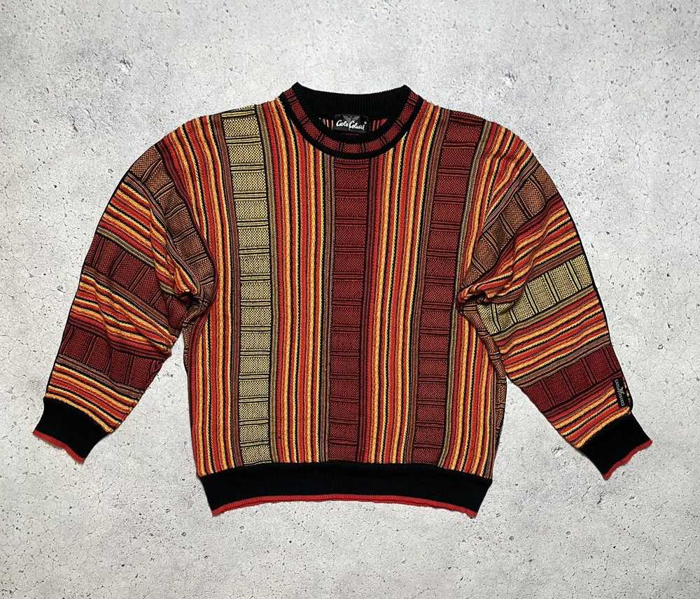 Carlo Colucci × Coloured Cable Knit Sweater × Lux… - image 1