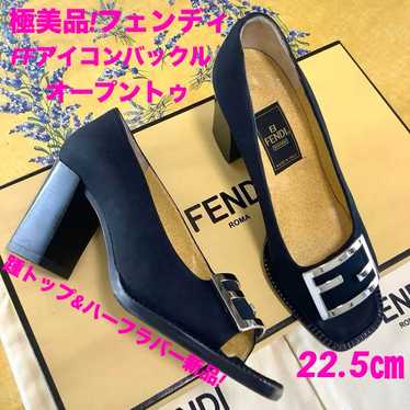 Brand new condition! Fendi FF icon buckle open toe