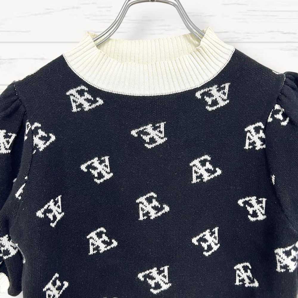 【Grail】Short-sleeve Knit Top with All-over Patter… - image 3