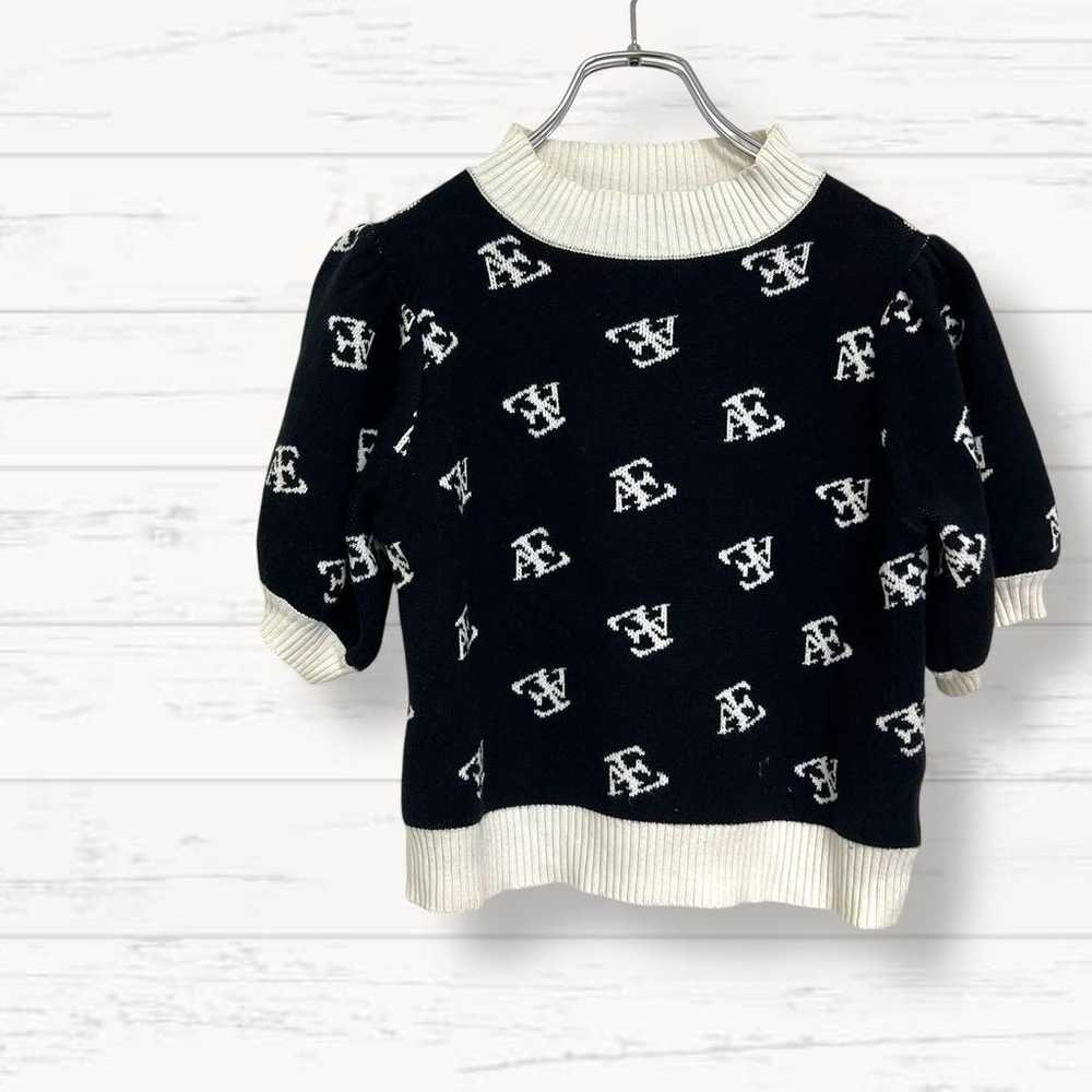 【Grail】Short-sleeve Knit Top with All-over Patter… - image 8