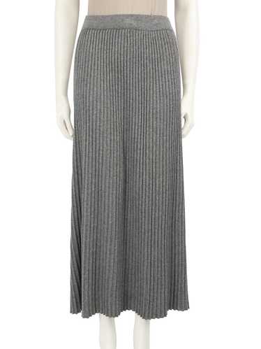 Max Mara Grey Pleated Maxi Skirt - image 1