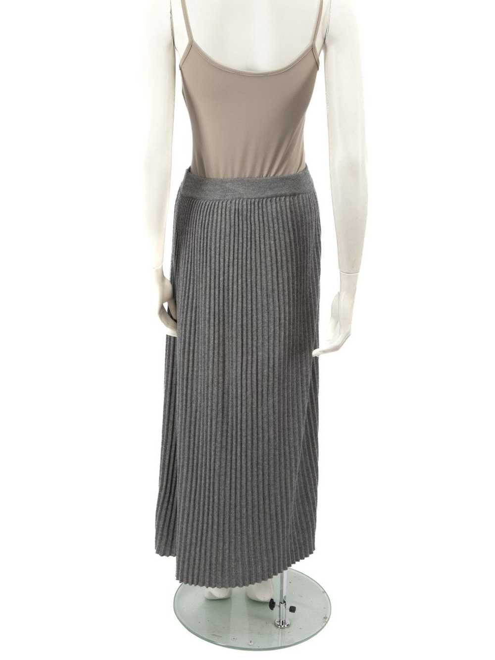 Max Mara Grey Pleated Maxi Skirt - image 3