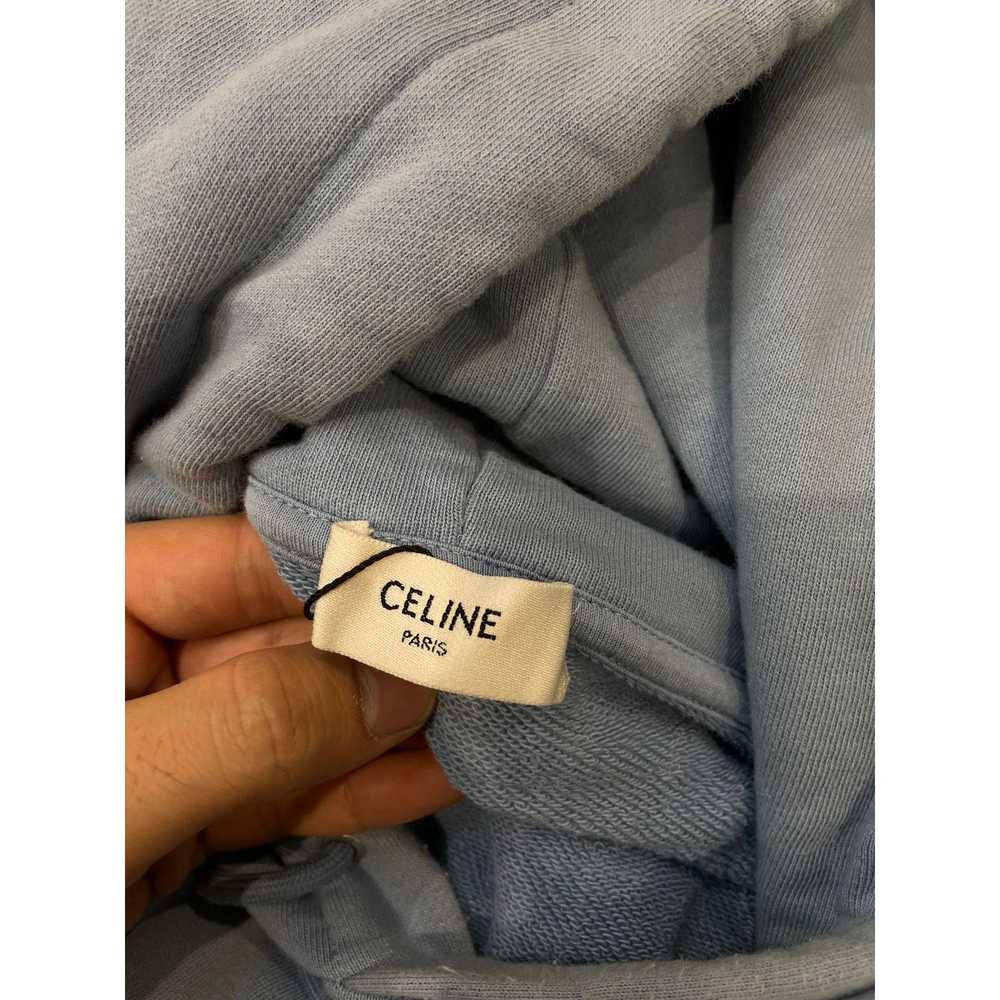 Celine Celine Chest Logo Hoodie Baby Blue Used Me… - image 2