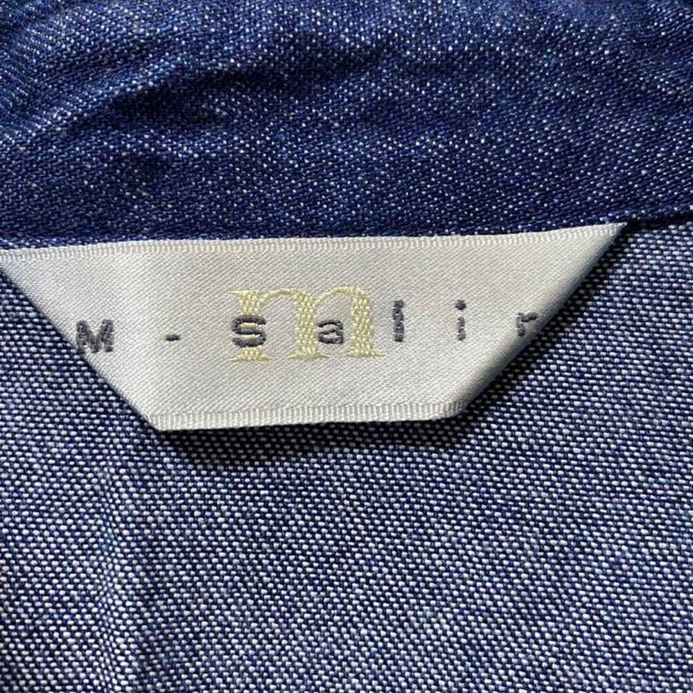 【Vintage】M-Salir Dark Blue Denim Shirt Size M wit… - image 6