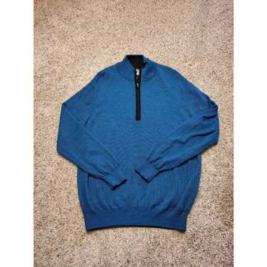 Footjoy Footjoy 1/4 Zip Sweater Medium Mens Blue W