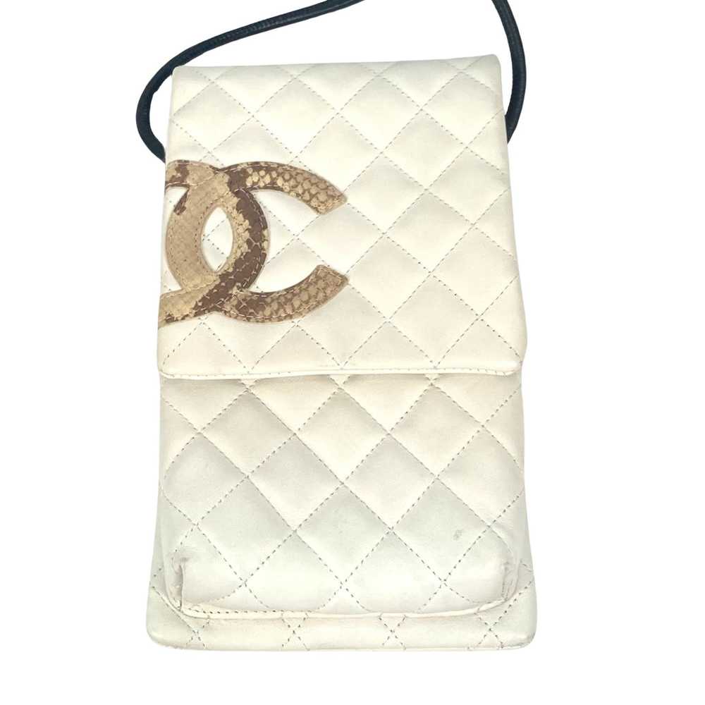 Chanel Cambon Line White Leather Shoulder Bag (Pr… - image 2