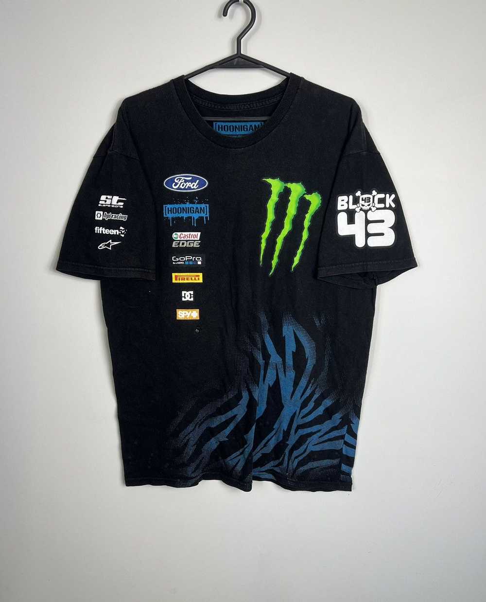 Racing × Vintage Tshirt Monster Energy Hoonigan r… - image 1