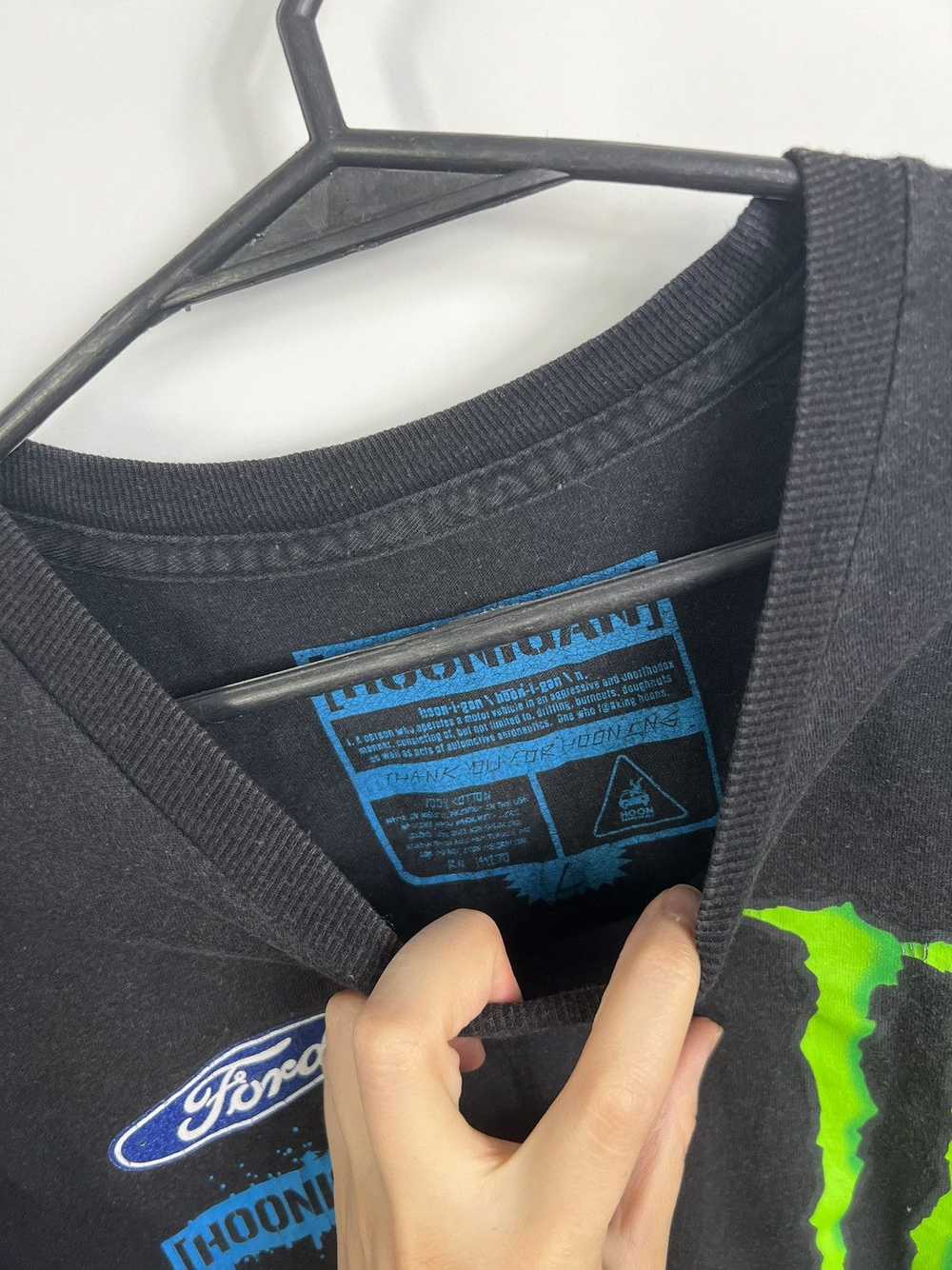 Racing × Vintage Tshirt Monster Energy Hoonigan r… - image 3