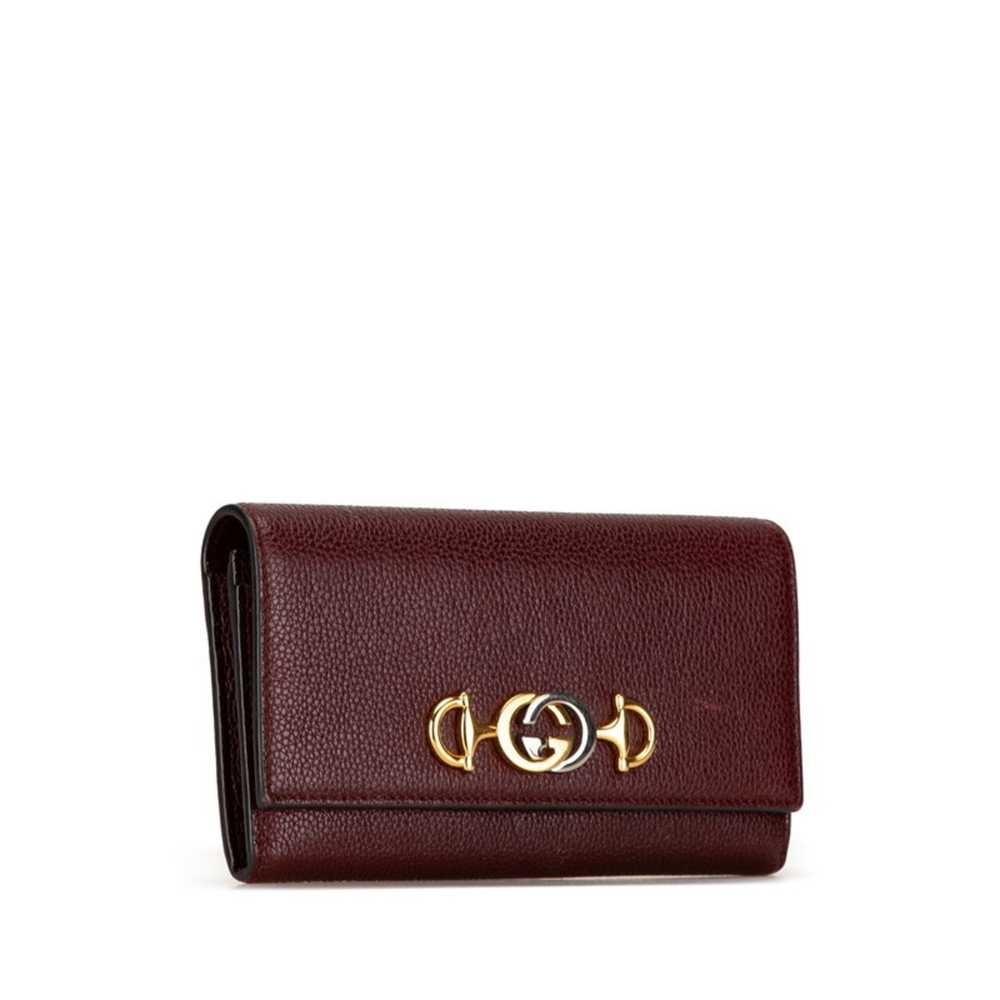 Gucci Interlocking G Burgundy Leather Wallet (Pre… - image 4