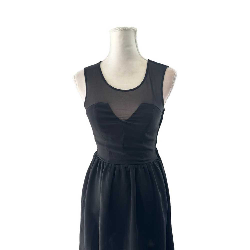 H&M women High low Flared skirt black dress sz 4 … - image 3