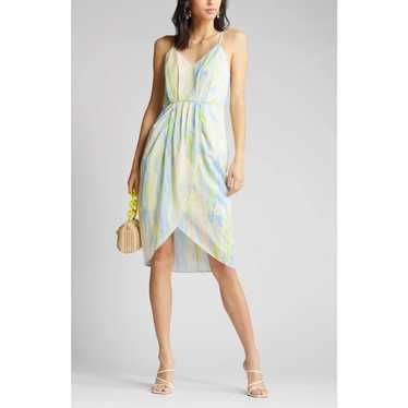 Chelsea 28 Sleeveless Faux Wrap Lime Melt Dress