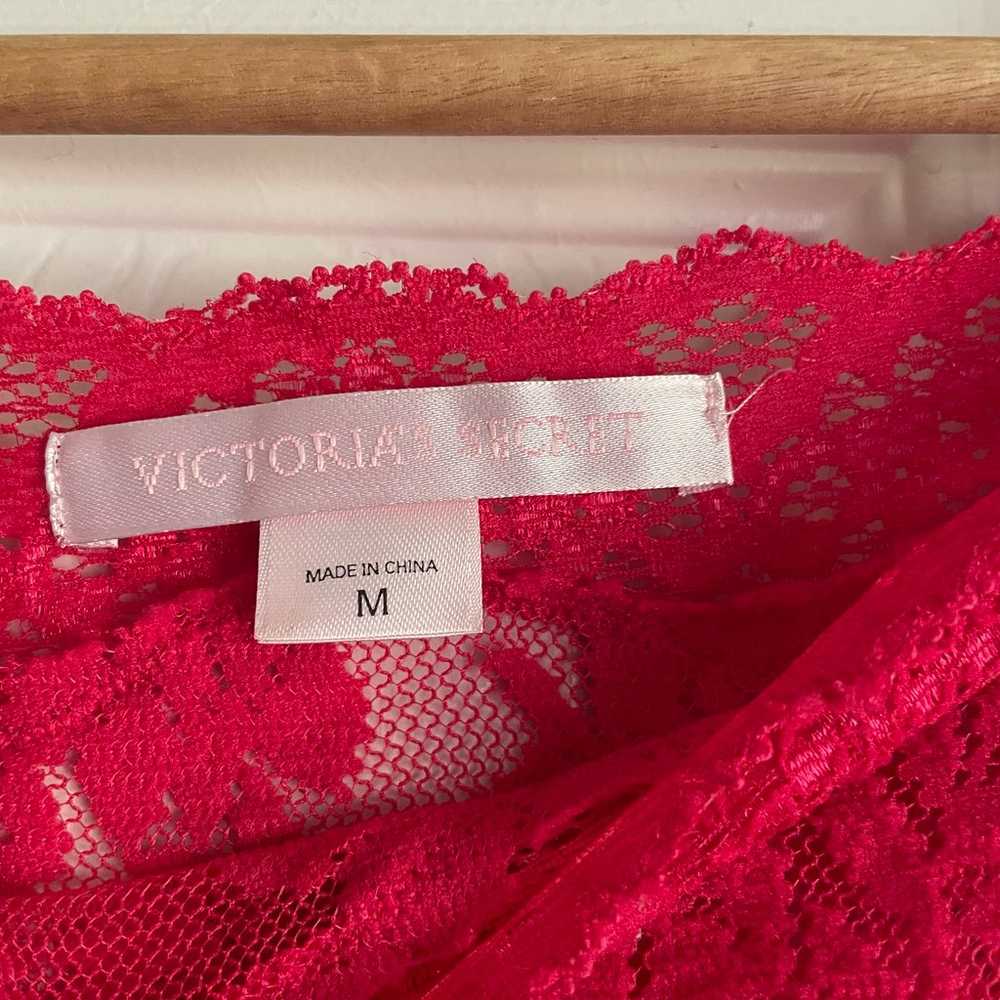 Victorias Secret Hot Pink Sheer Lace Long Sleeve … - image 4