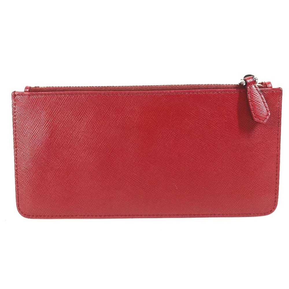 Prada Saffiano Red Leather Wallet (Pre-Owned) - image 2