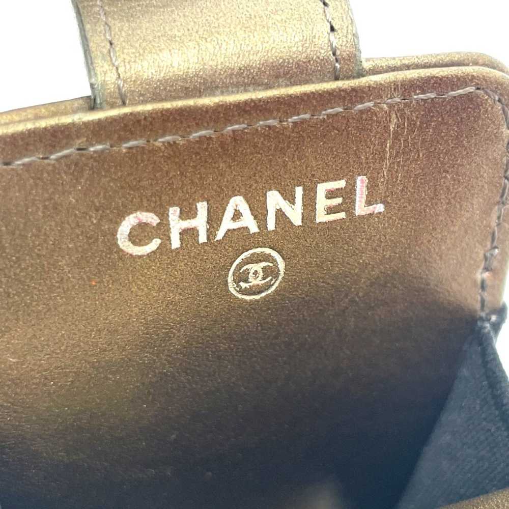 Chanel Mini Matelassé Gold Leather Shoulder Bag (… - image 6