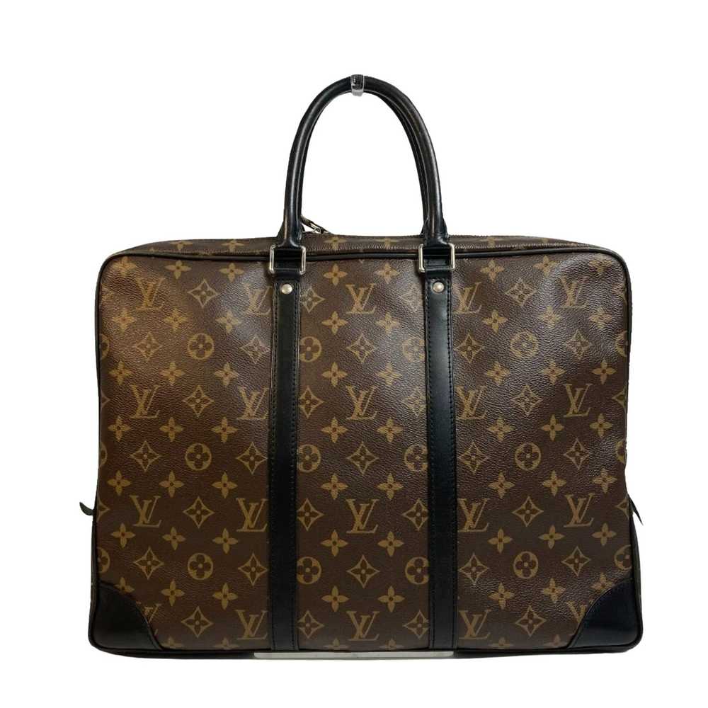 Louis Vuitton Macassar Brown Canvas Briefcase Bag… - image 1