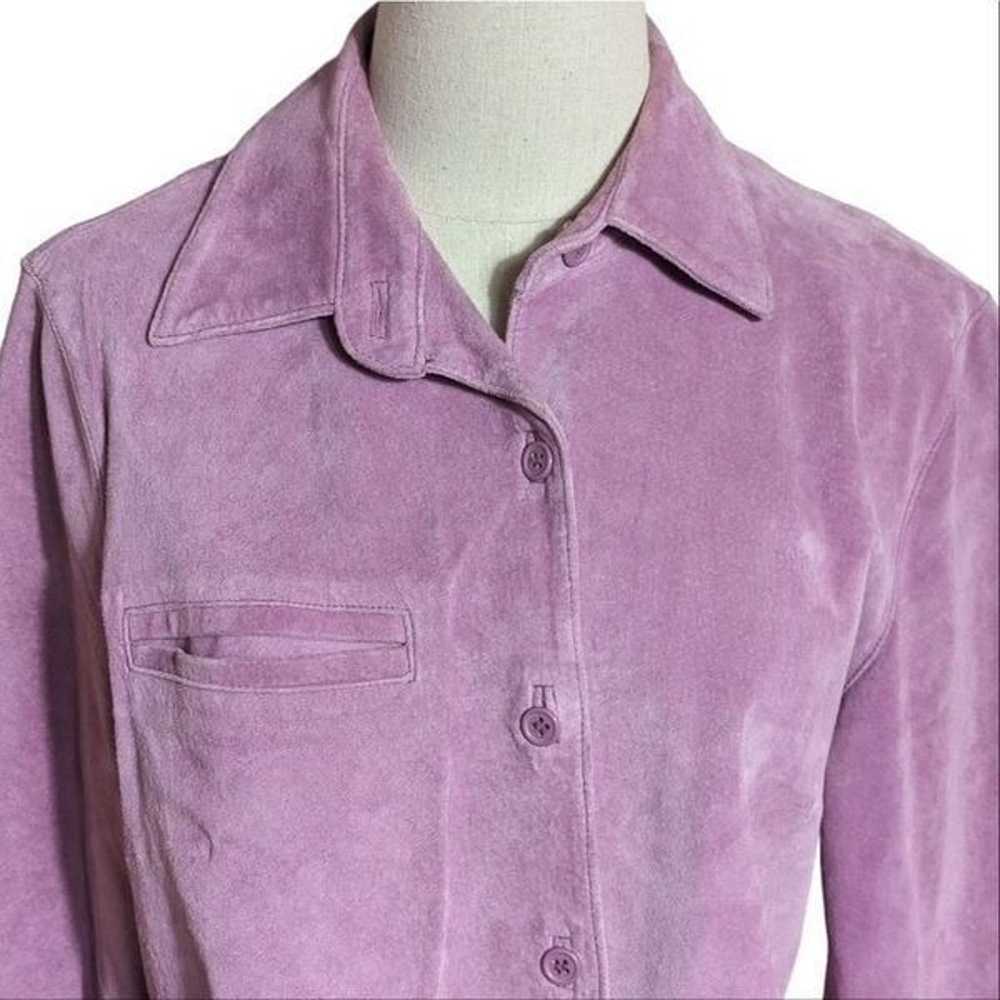 Cami Vintage Pink Suede Shirt Jacket - image 4