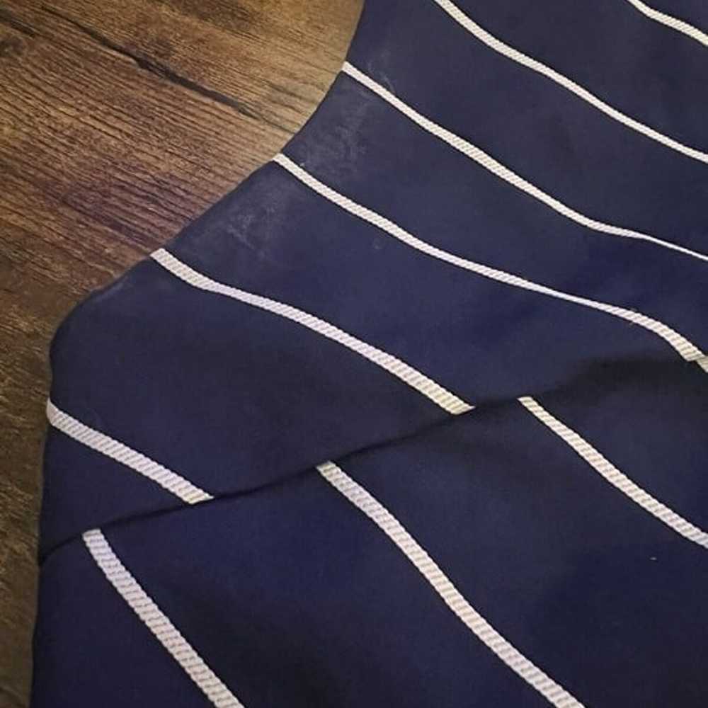 BB Dakota Jumpsuit Size 10 Navy Blue White Stripe… - image 8