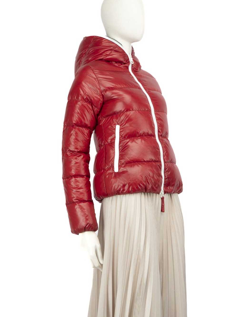 Duvetica Red Full Zip Down Puffer Coat - image 2